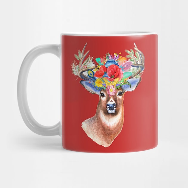 Deer Floral by Mako Design 